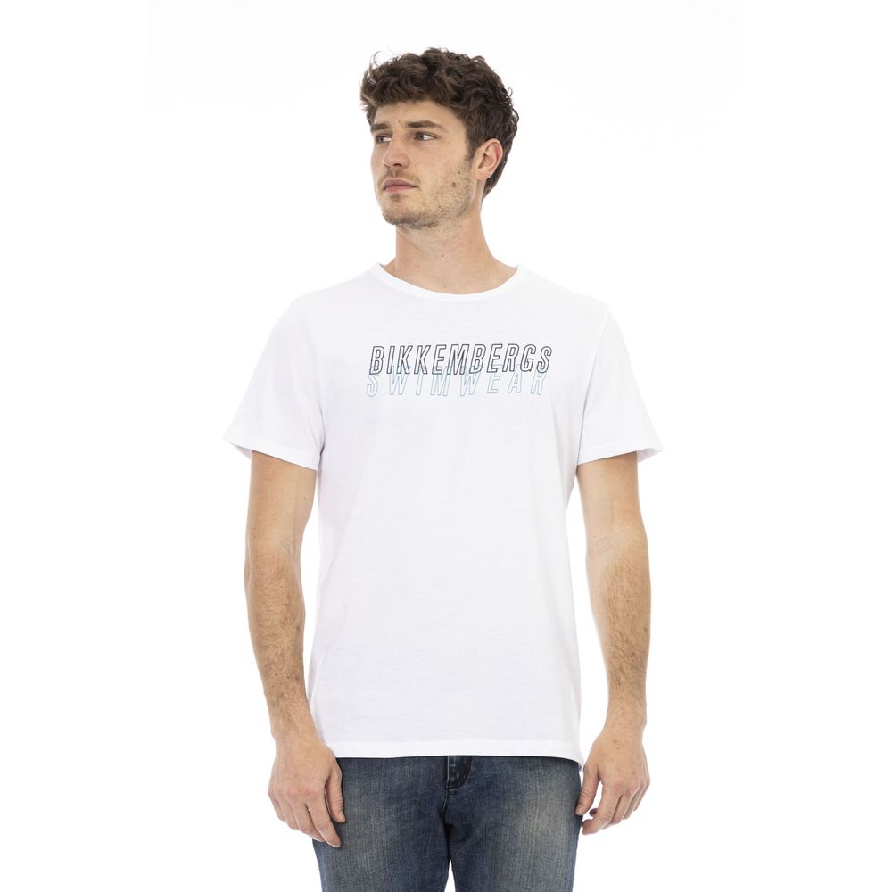 Bikkembergs Men's White Cotton T-Shirt
