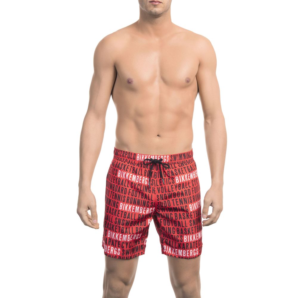 Bikkembergs Rote Badeshorts aus Polyester