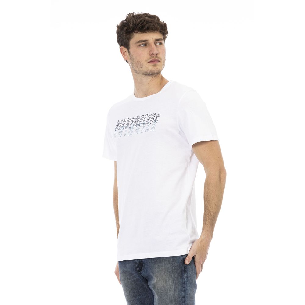 Bikkembergs Men's White Cotton T-Shirt