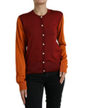 Dolce & Gabbana Multicolor Strickjacke Color Block Silk Crewneck Sweater