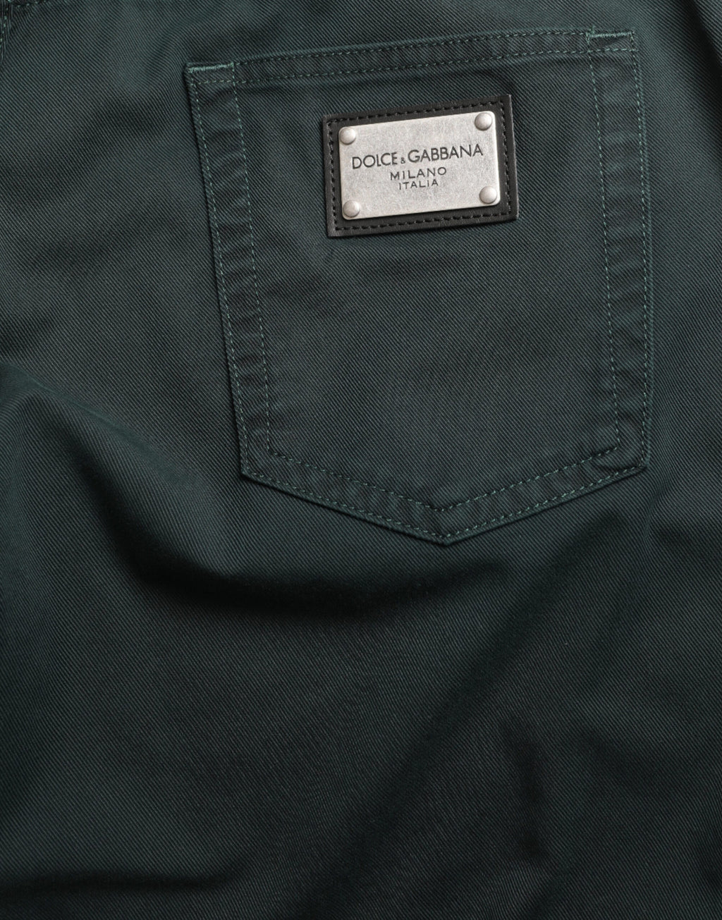 Dolce & Gabbana Men's Green Cotton Stretch Skinny Denim Jeans