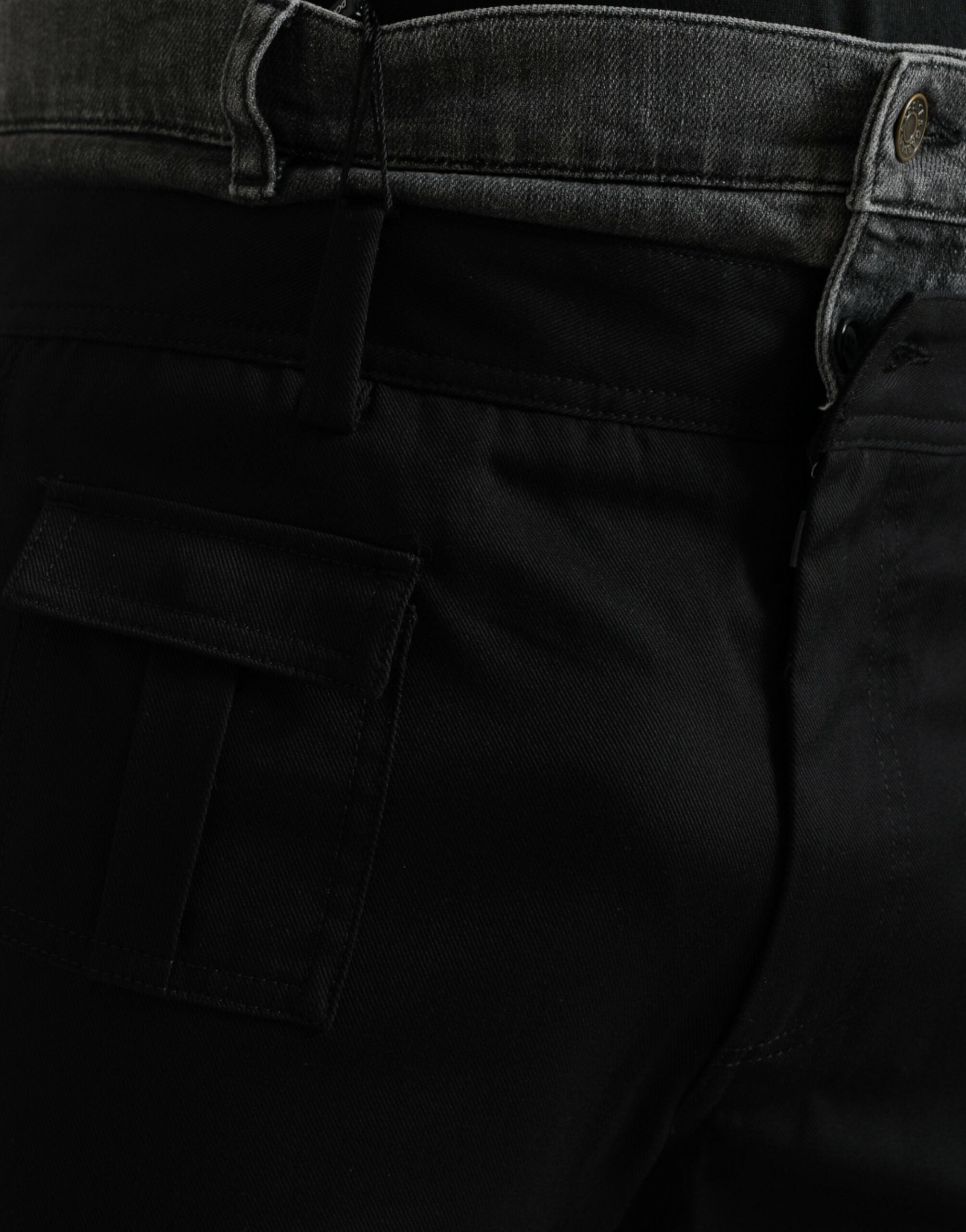 Dolce & Gabbana Schwarze graue Slim Cotton Denim Jeans-Hose
