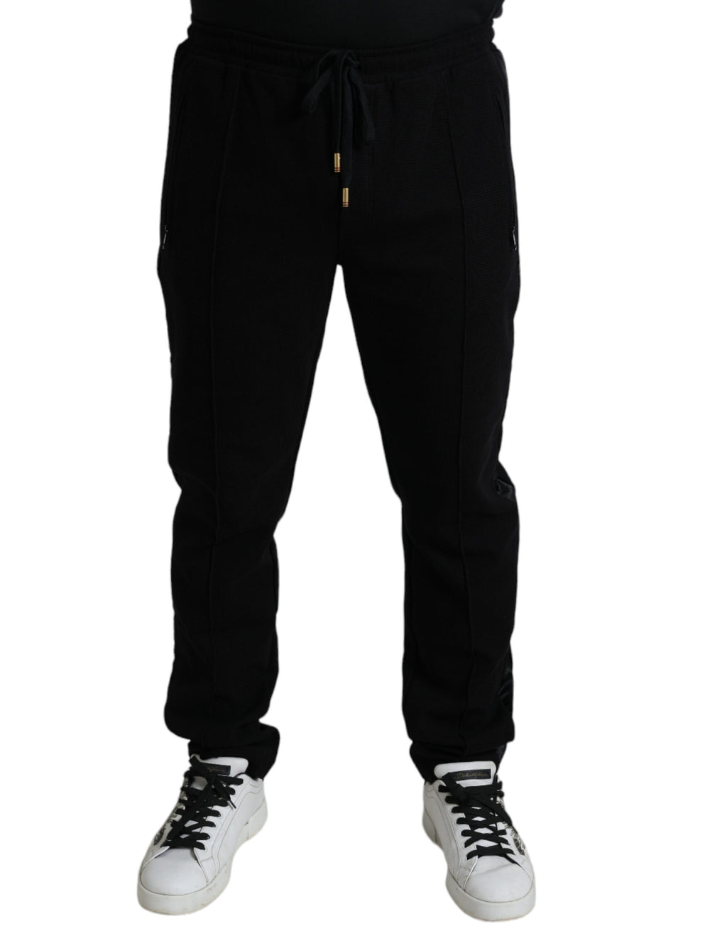 Dolce & Gabbana Black Cotton Skinny Jogger Sweatpants