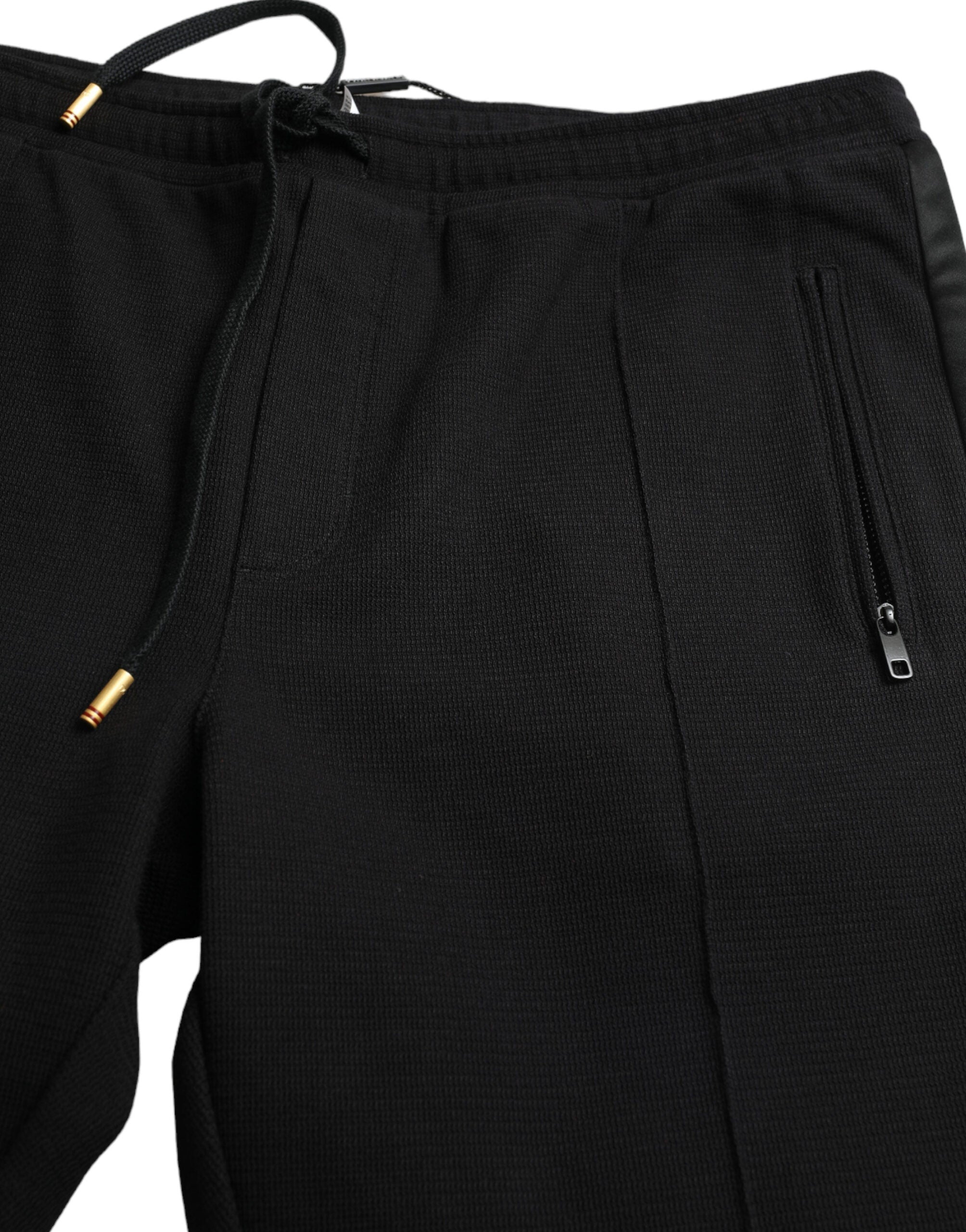 Dolce & Gabbana Black Cotton Skinny Jogger Sweatpants