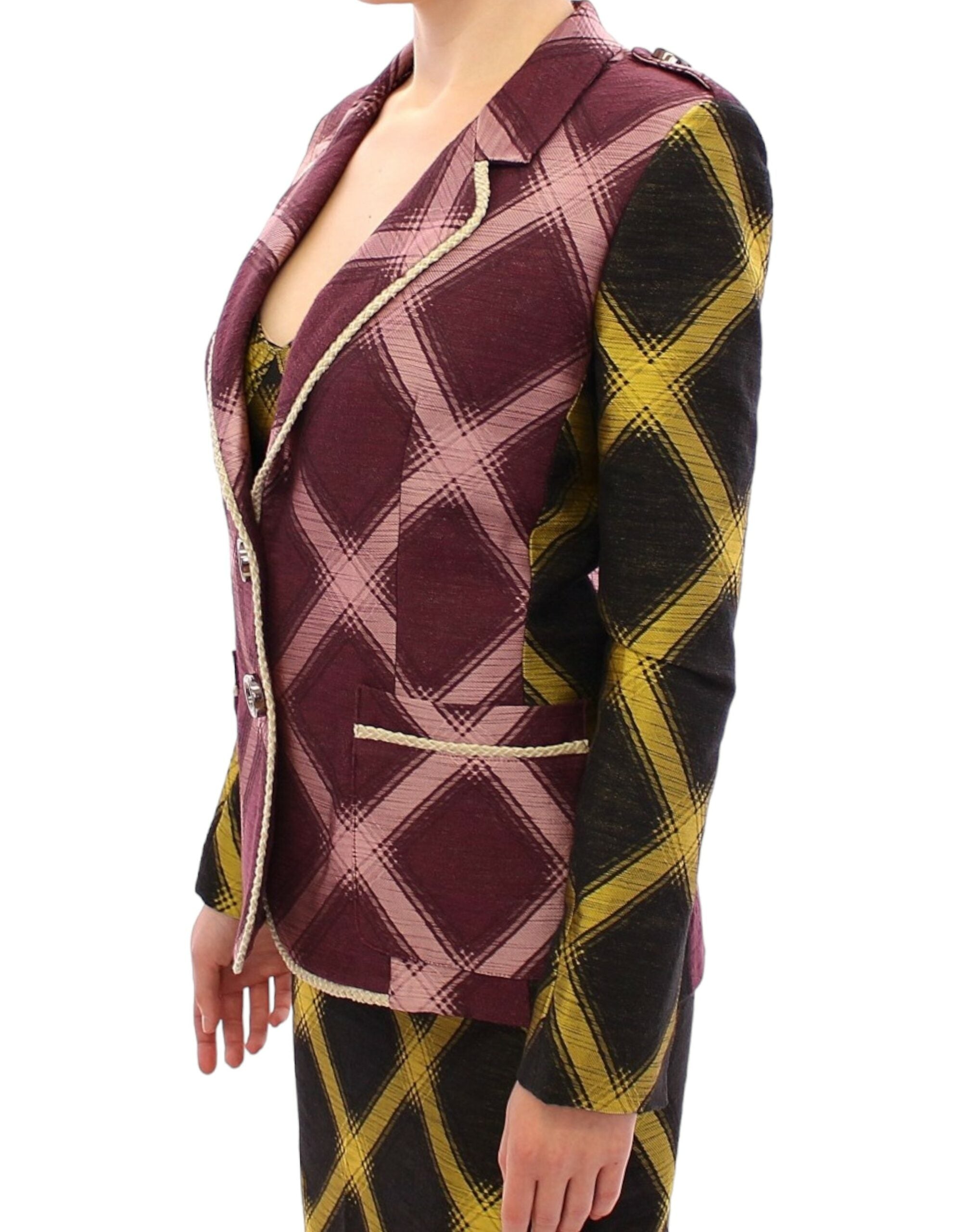 House of Holland Lilac Plaid Blazer Jacket