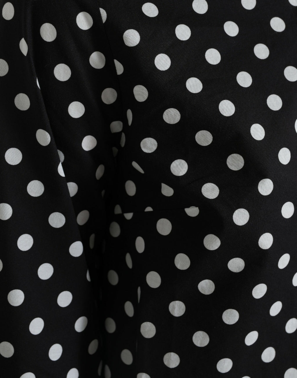 Dolce & Gabbana Black and White Polka Dot Nylon Shift Mini Dress