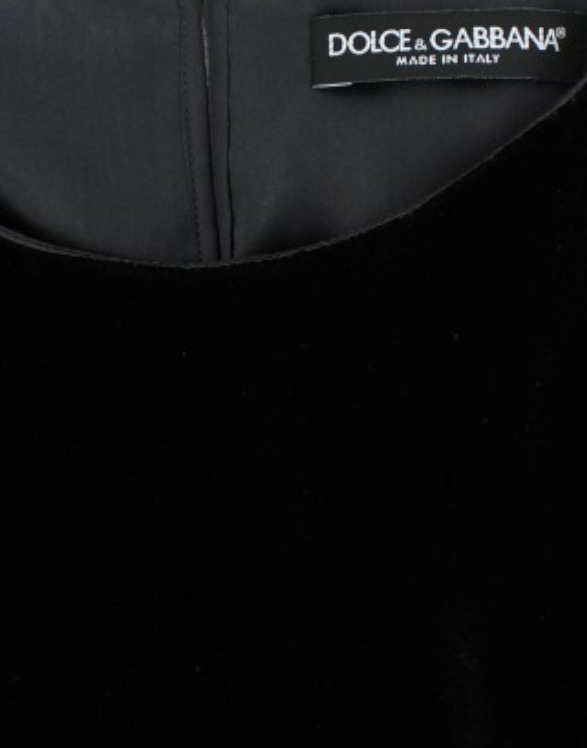 Dolce & Gabbana Black Velvet Short Sleeve Blouse