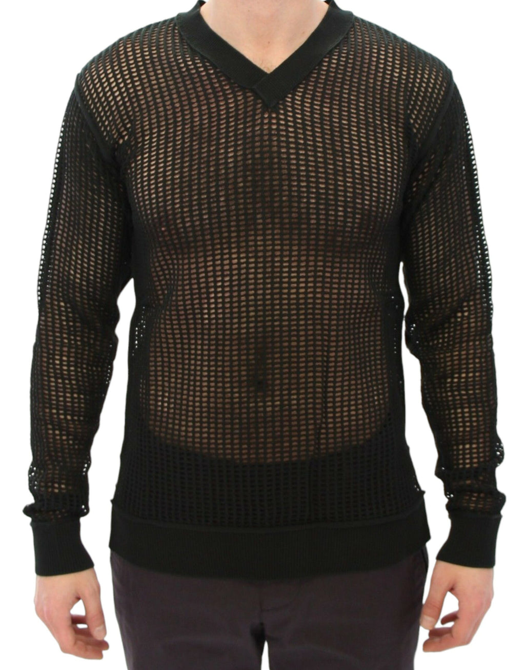 Dolce & Gabbana Dark Green Runway Mesh Pullover