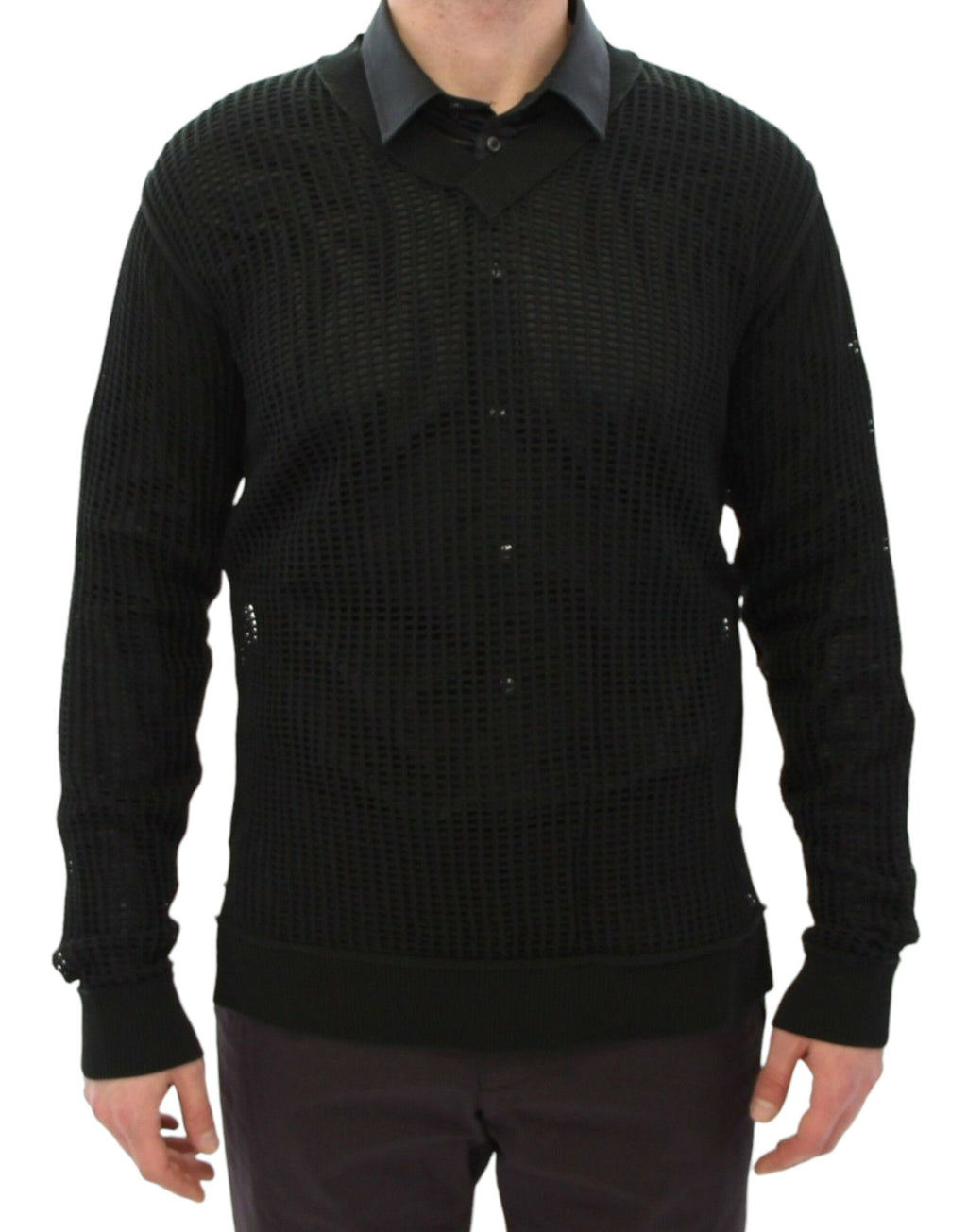 Dolce & Gabbana Dark Green Runway Mesh Pullover