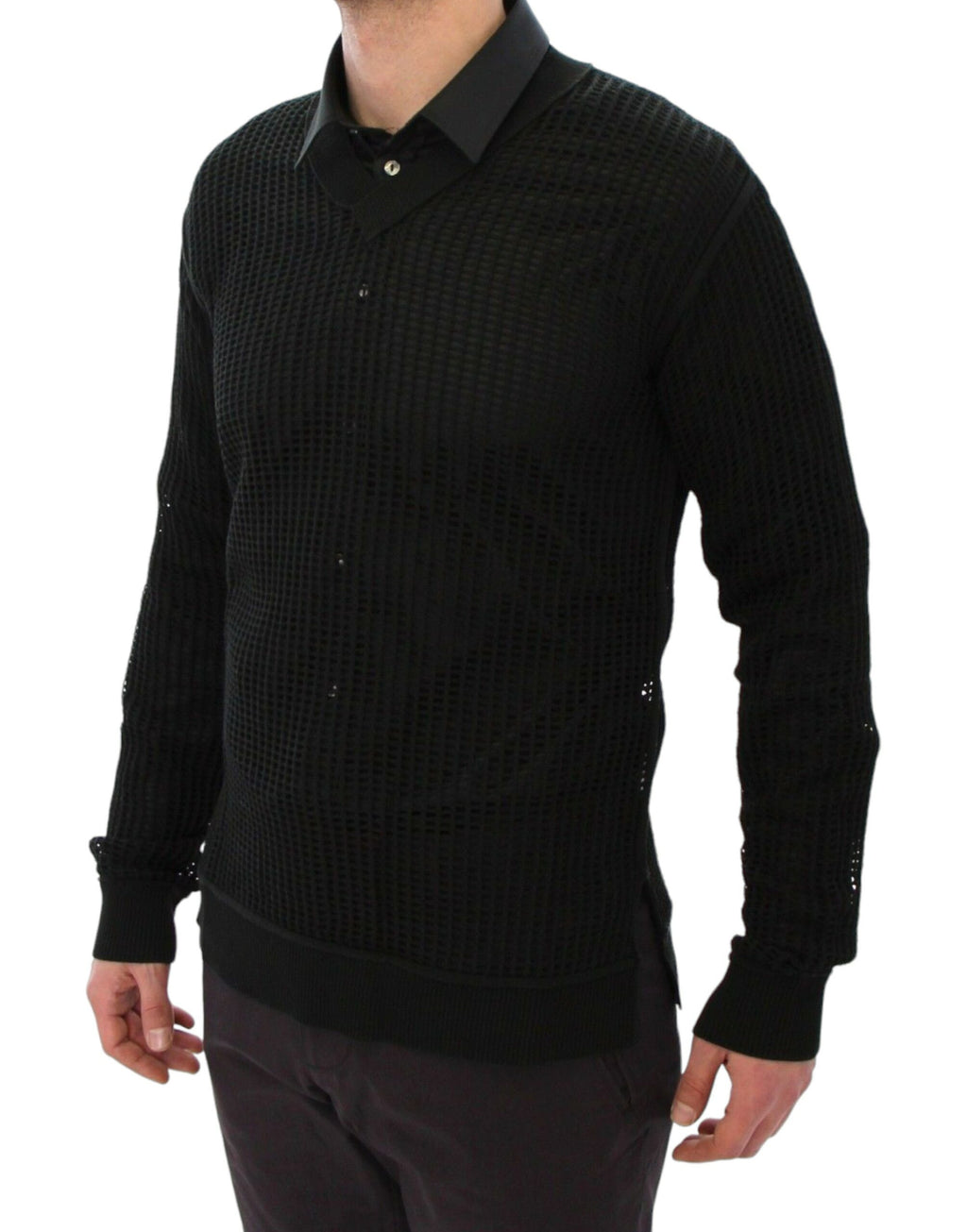 Dolce & Gabbana Dark Green Runway Mesh Pullover