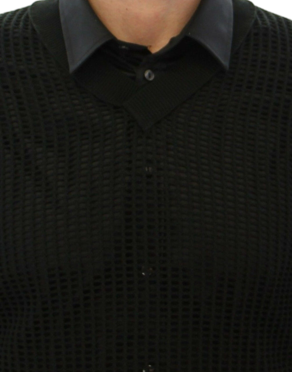 Dolce & Gabbana Dark Green Runway Mesh Pullover
