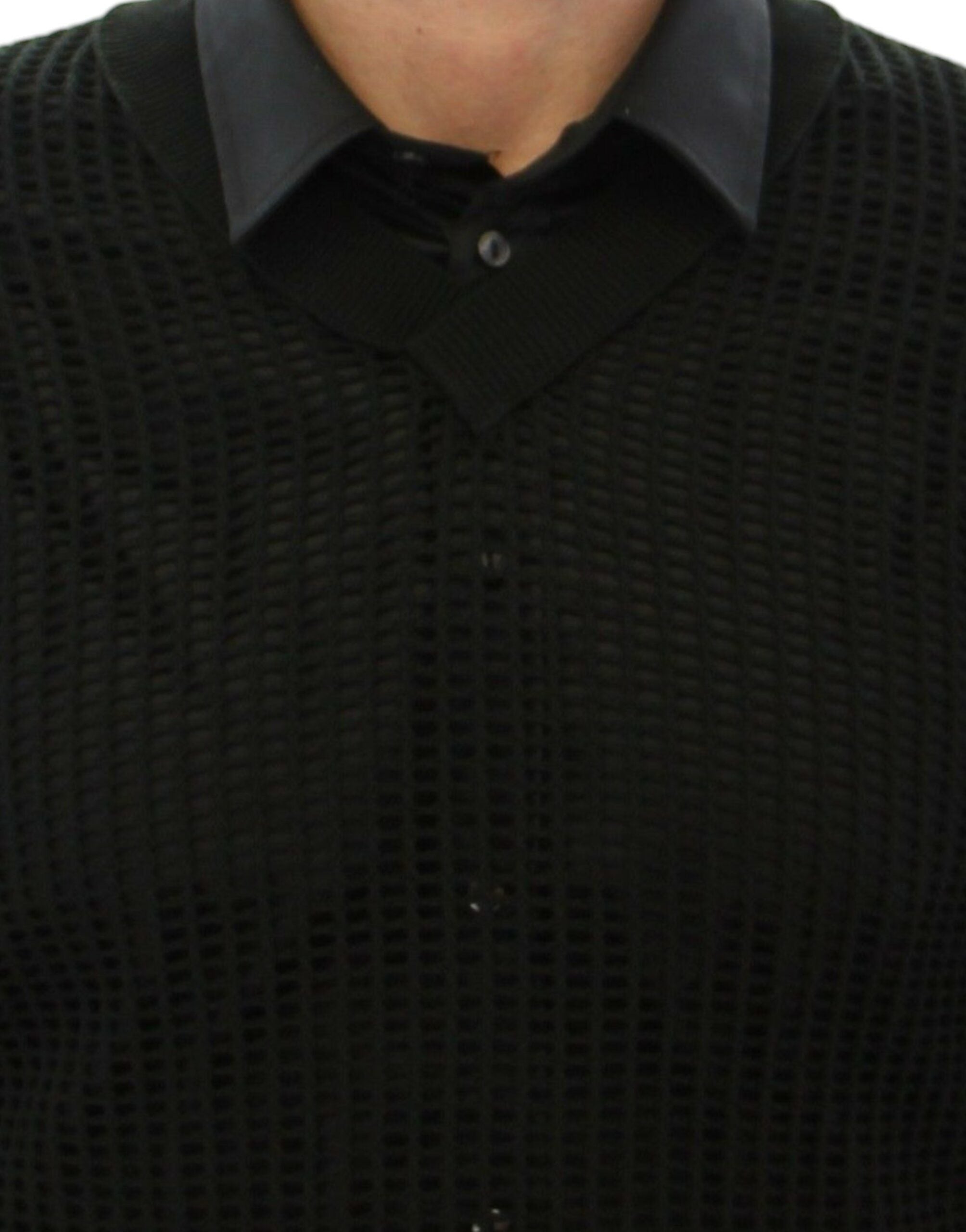Dolce & Gabbana Dark Green Runway Mesh Pullover
