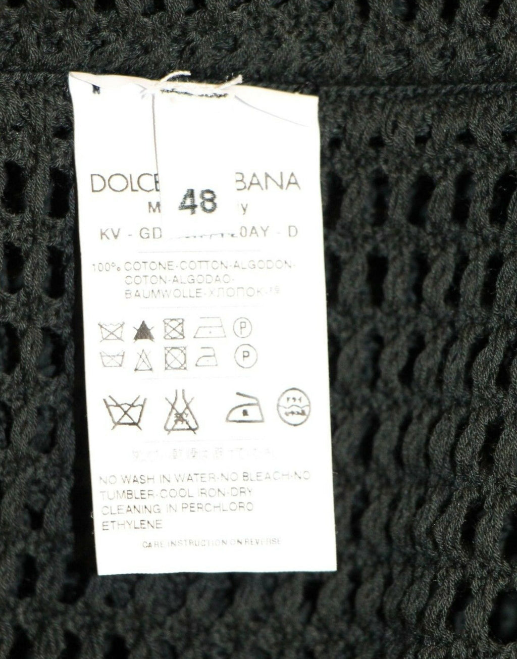 Dolce & Gabbana Dark Green Runway Mesh Pullover