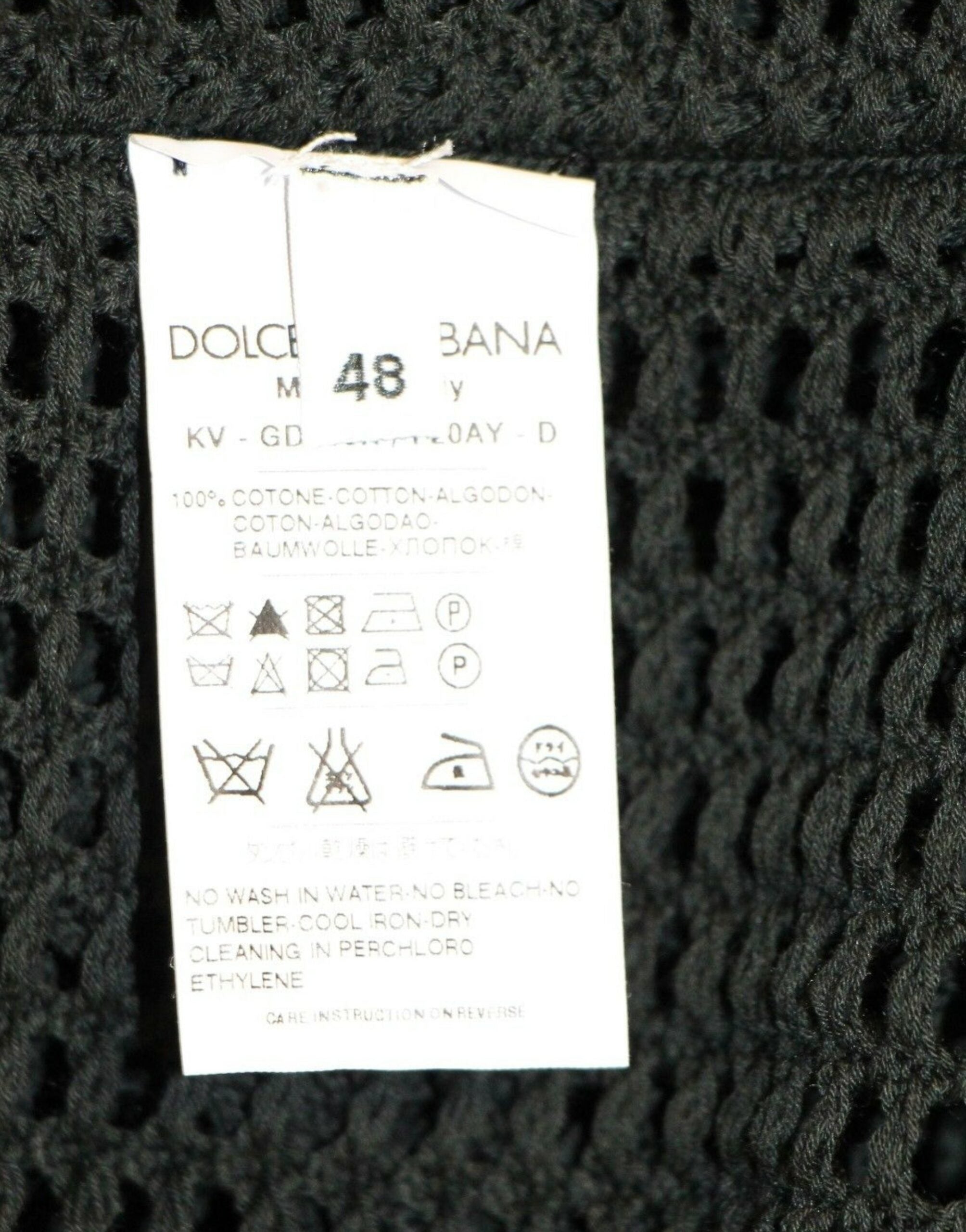 Dolce & Gabbana Dark Green Runway Mesh Pullover