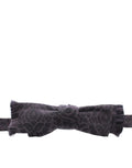 Dolce & Gabbana Graue Seidenfliege aus schwarzer Wolle
