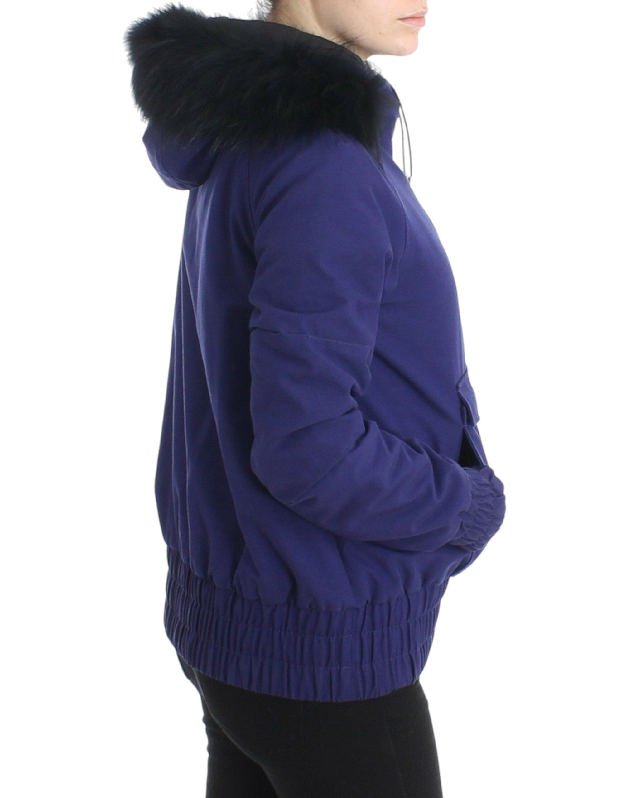 GF Ferre Blue Hooded Padded Short K-Way