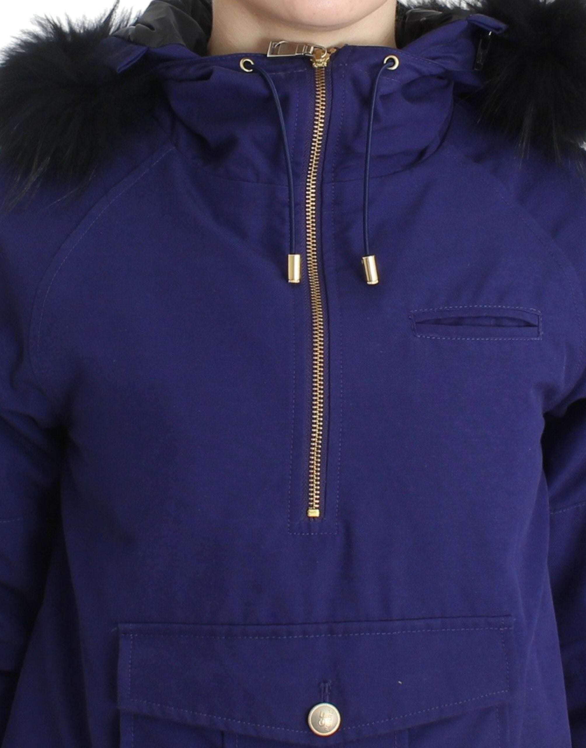 GF Ferre Blue Hooded Padded Short K-Way