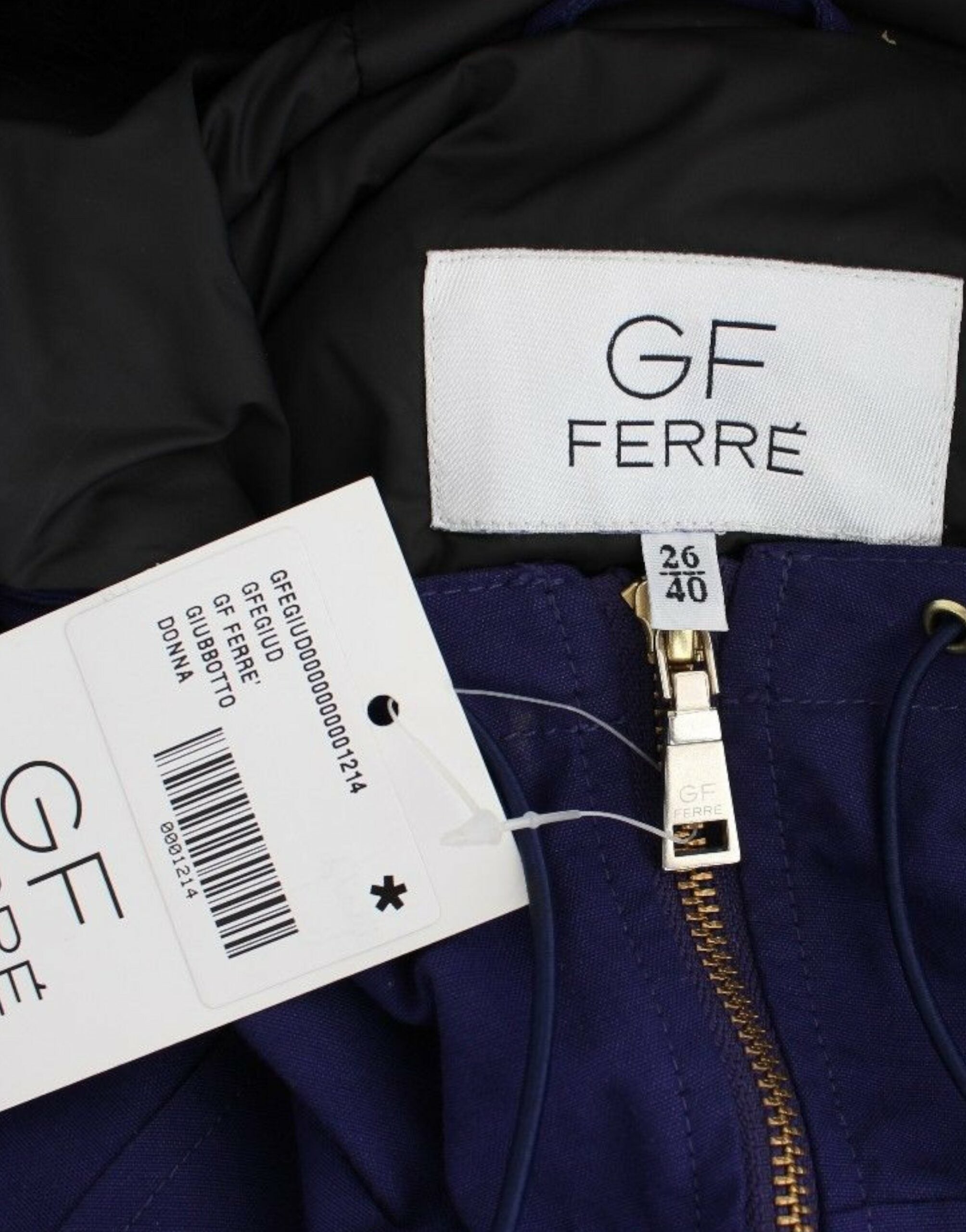 GF Ferre Blue Hooded Padded Short K-Way