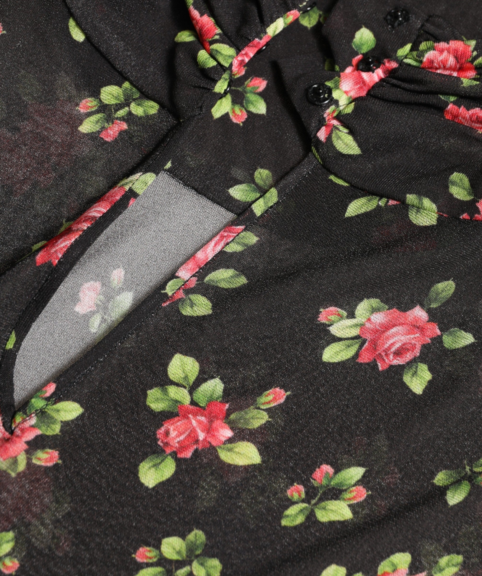 Dolce & Gabbana Schwarzes florales ausgeschnittenes langes Maxikleid