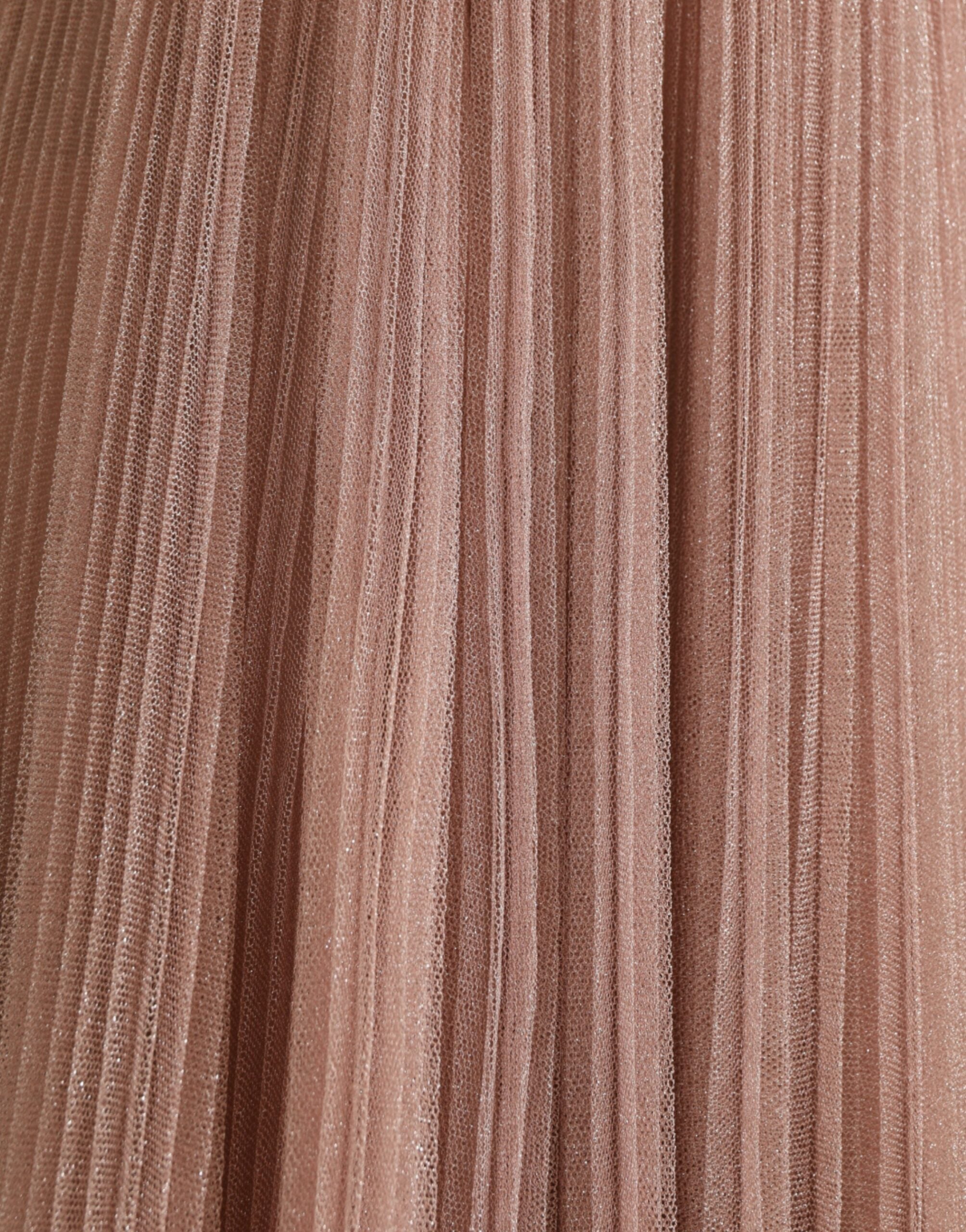 Dolce & Gabbana Pink One-Shoulder Dress in Pleated Slat Tulle