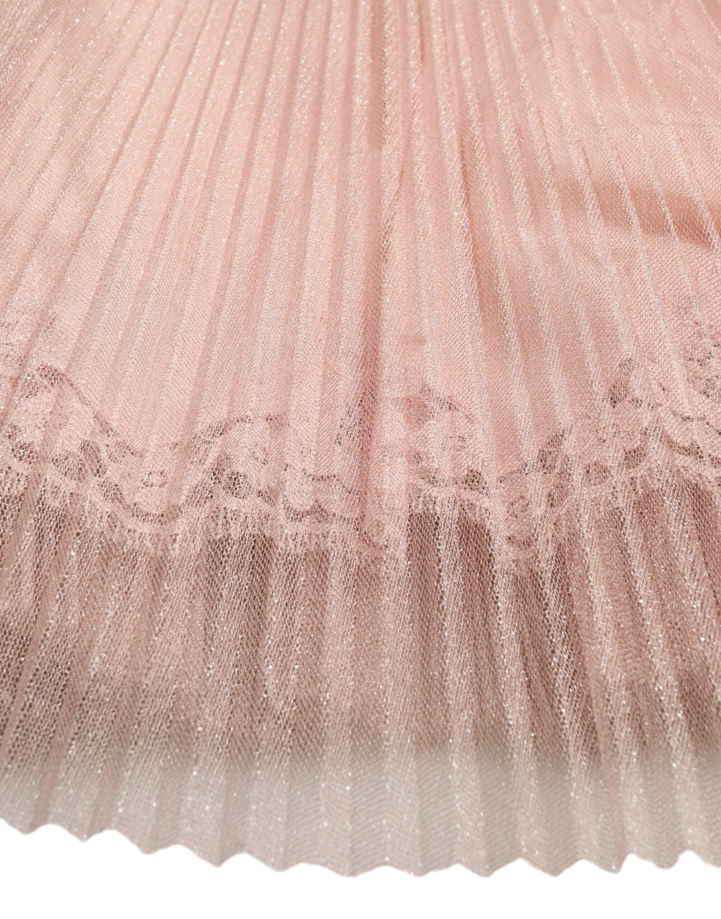 Dolce & Gabbana Pink One-Shoulder Dress in Pleated Slat Tulle