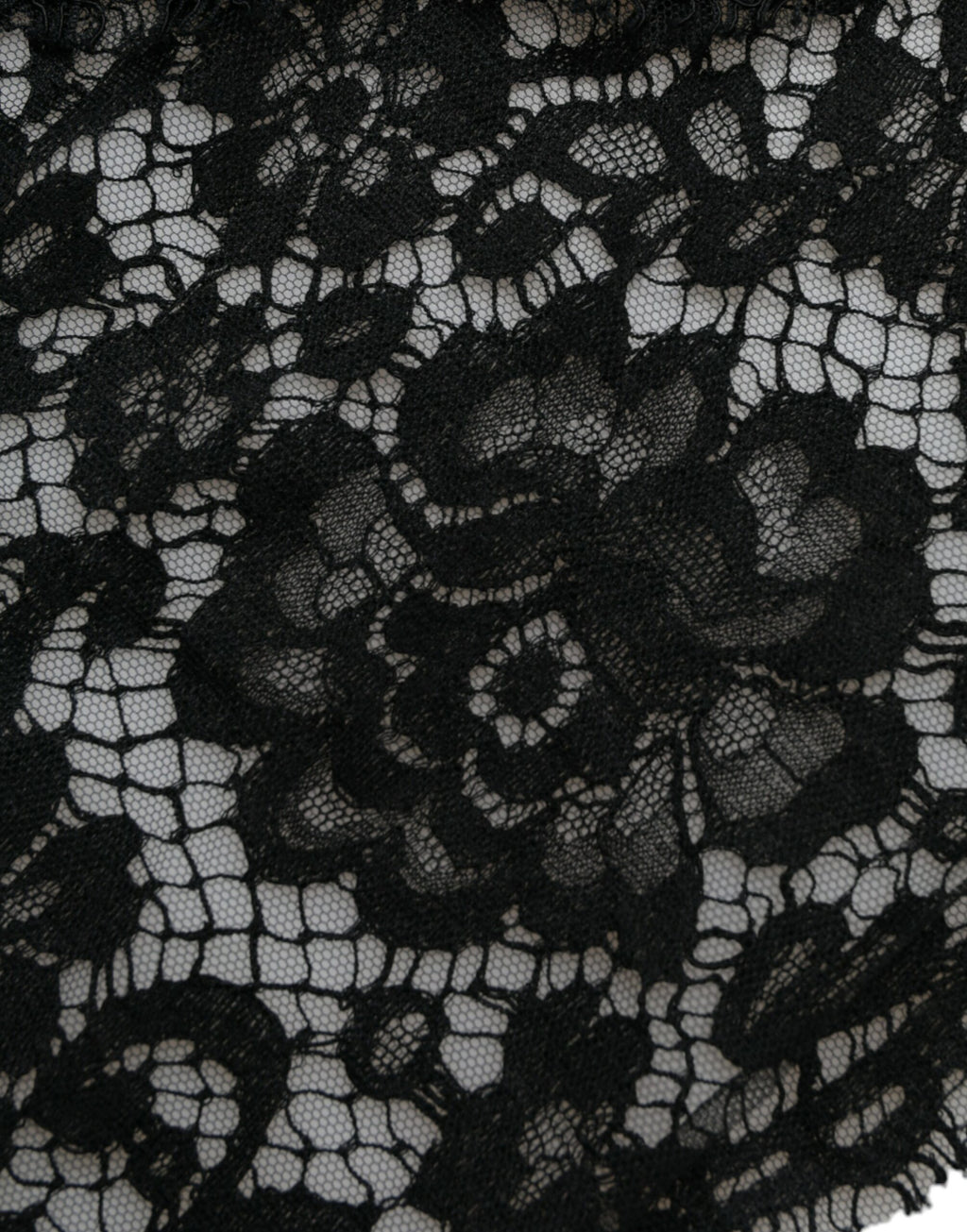 Dolce & Gabbana Schwarzes Etuikleid aus Spitze mit Kristallverzierung