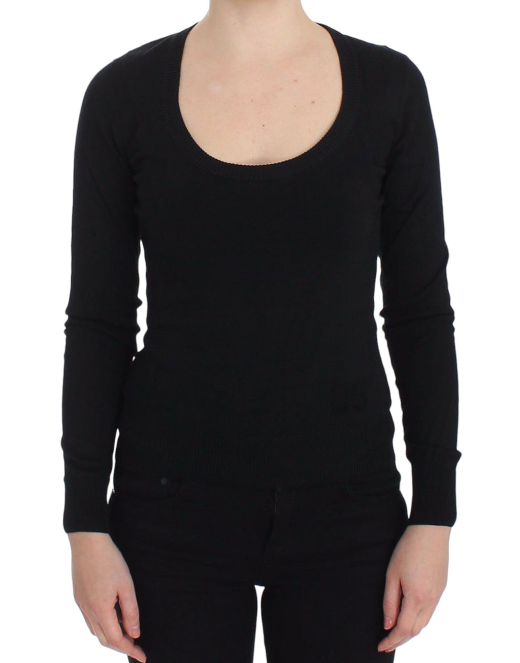 Dolce & Gabbana Black Cashmere Crew Neck Sweater Pullover