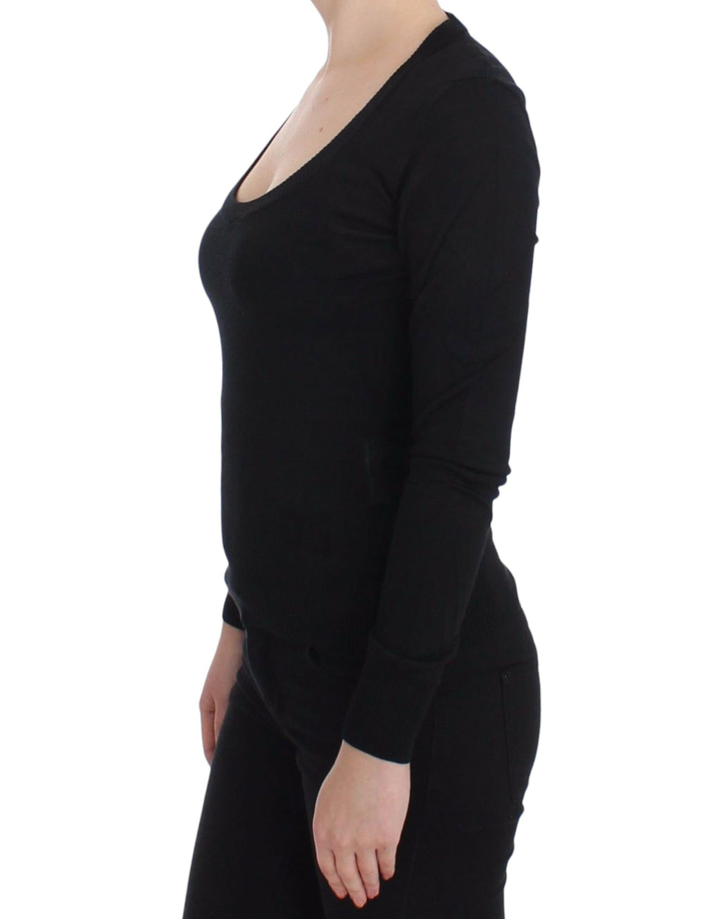 Dolce & Gabbana Black Cashmere Crew Neck Sweater Pullover
