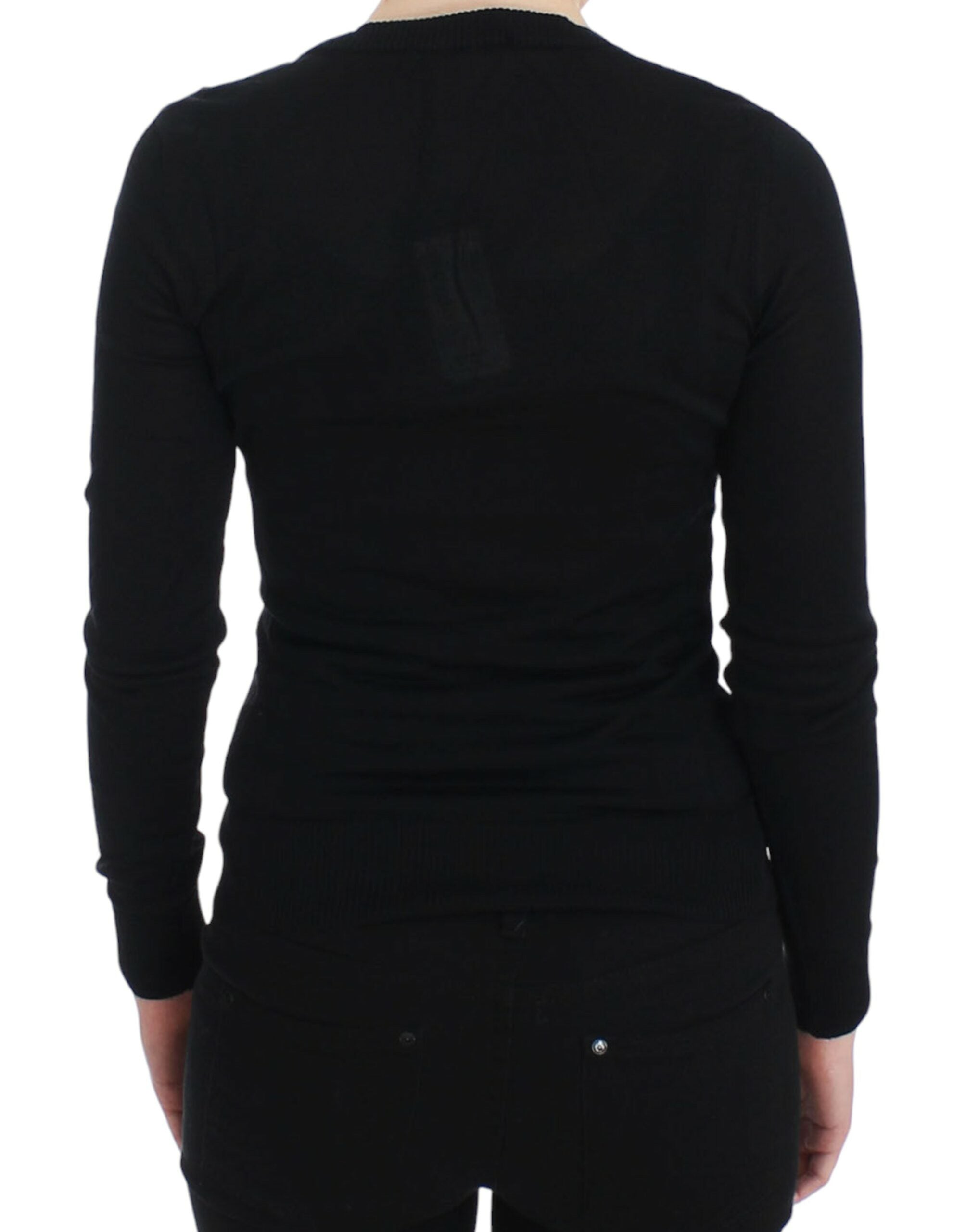 Dolce & Gabbana Black Cashmere Crew Neck Sweater Pullover
