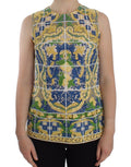 Dolce & Gabbana Multicolor Majolika bestickter Pullover