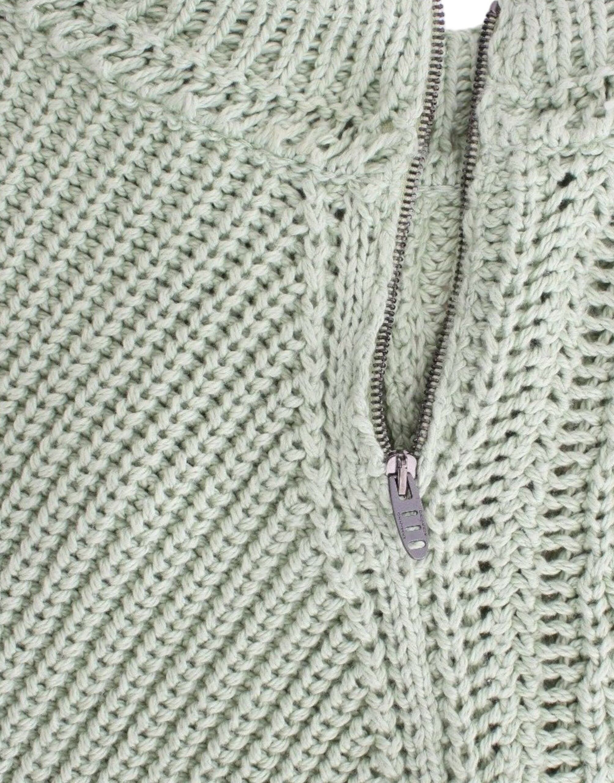 Ermanno Scervino Grüner Cropped Knit Pullover Strickpullover