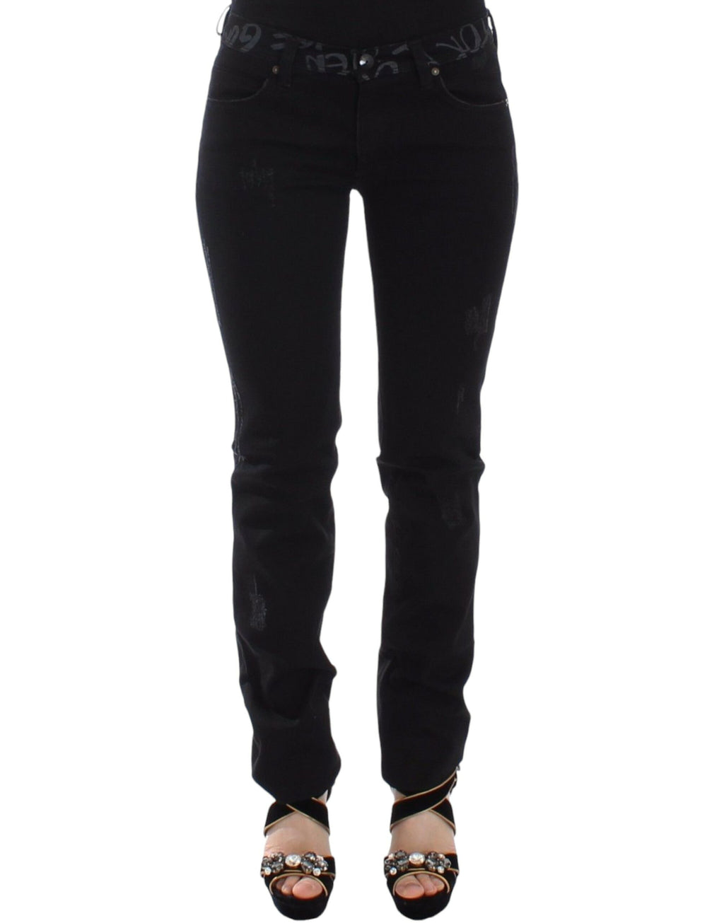 Ermanno Scervino Black Slim Jeans Denim Trousers Skinny Stretch