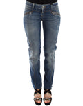 Ermanno Scervino Blue Slim Jeans Denim Trousers Straight Stretch