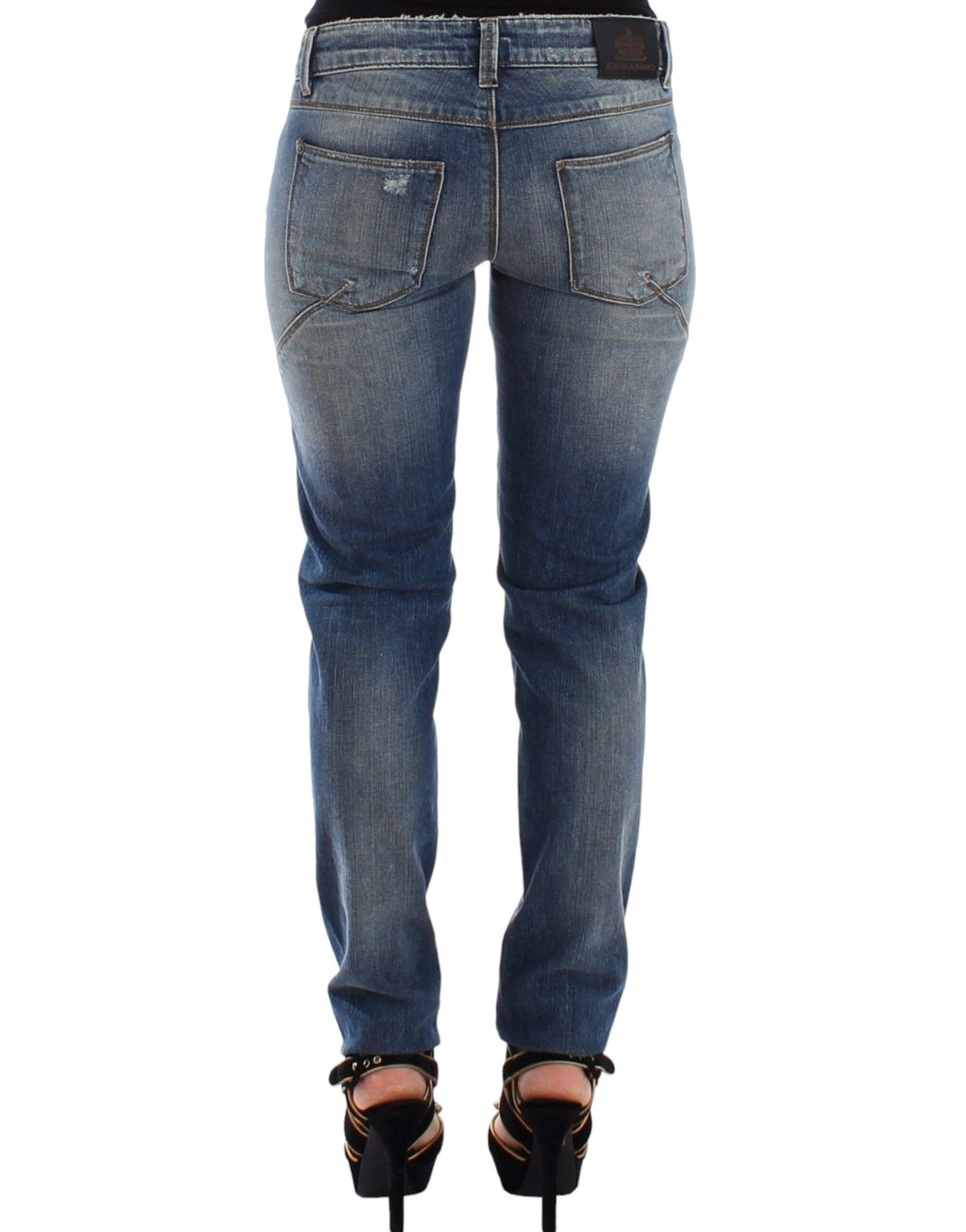 Ermanno Scervino Blue Slim Jeans Denim Trousers Straight Stretch