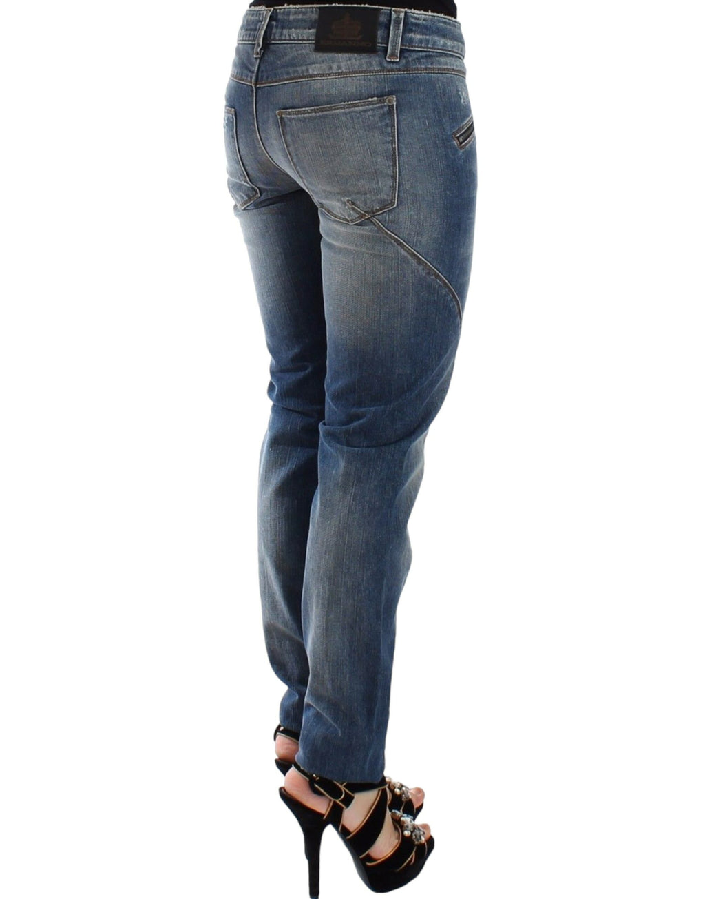 Ermanno Scervino Blue Slim Jeans Denim Trousers Straight Stretch