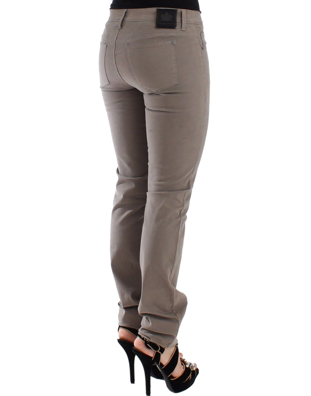 Ermanno Scervino Taupe Beige Schlanke Jeans Denim-Hosen Skinny