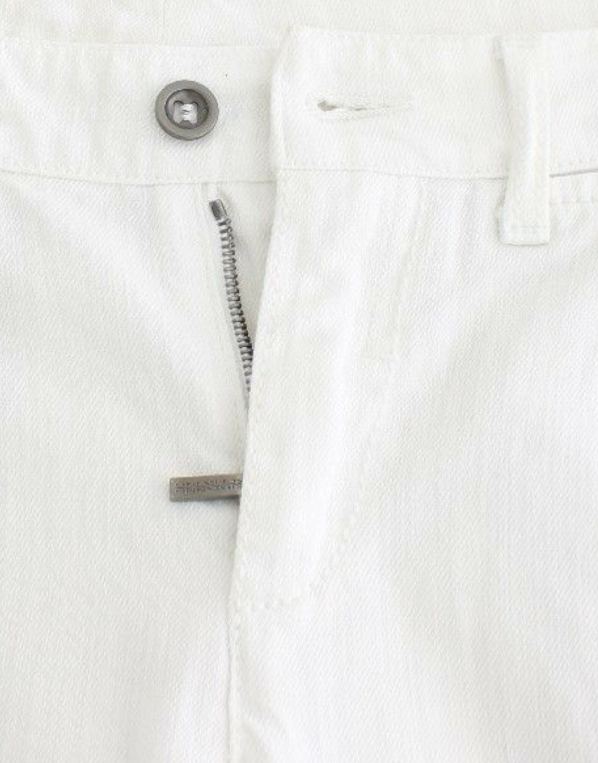 Ermanno Scervino White Cropped Jeans Denim Trousers Branded Capri