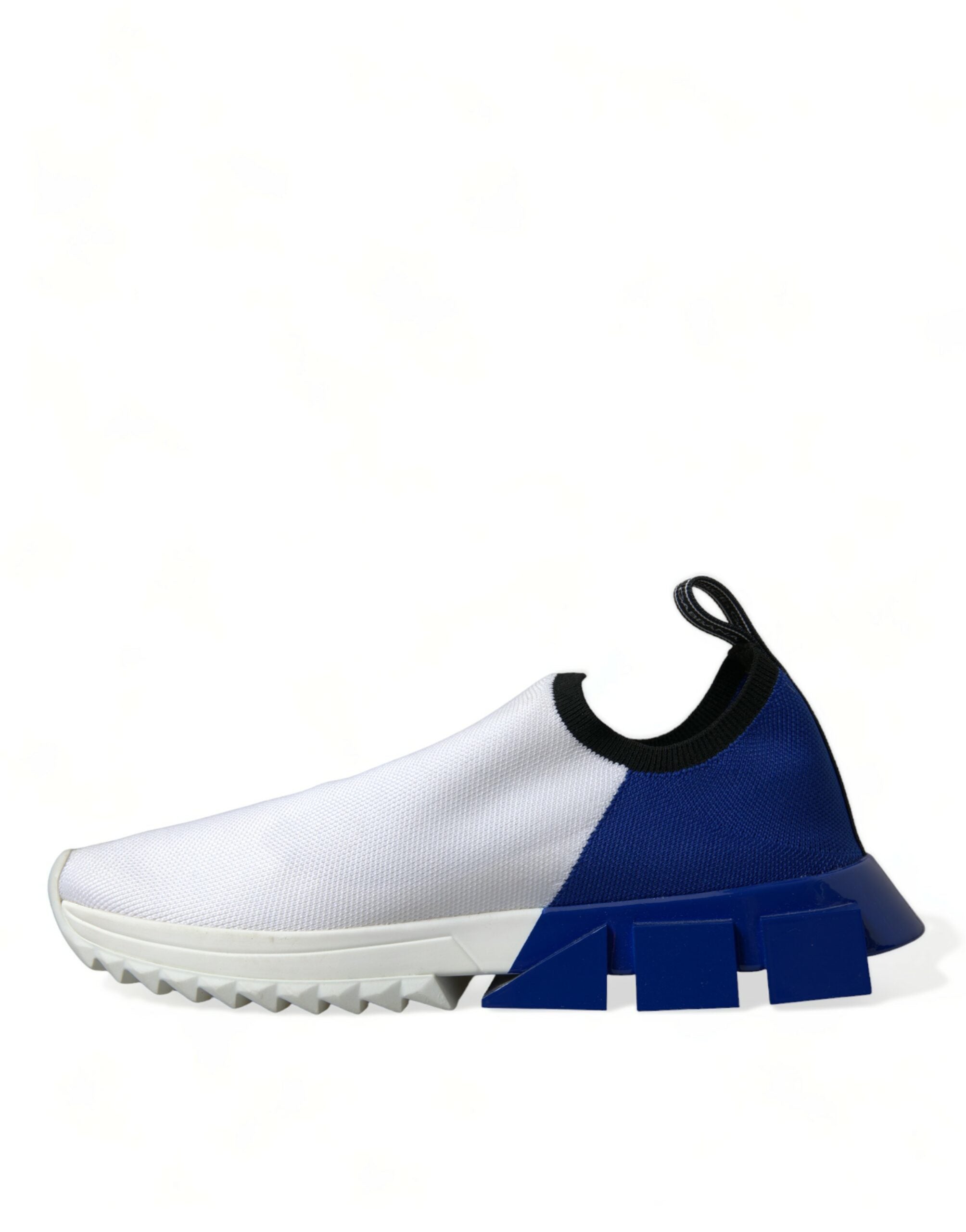 Dolce & Gabbana Weiß Blau Sorrento Low Top Männer Casual Turnschuhe Schuhe
