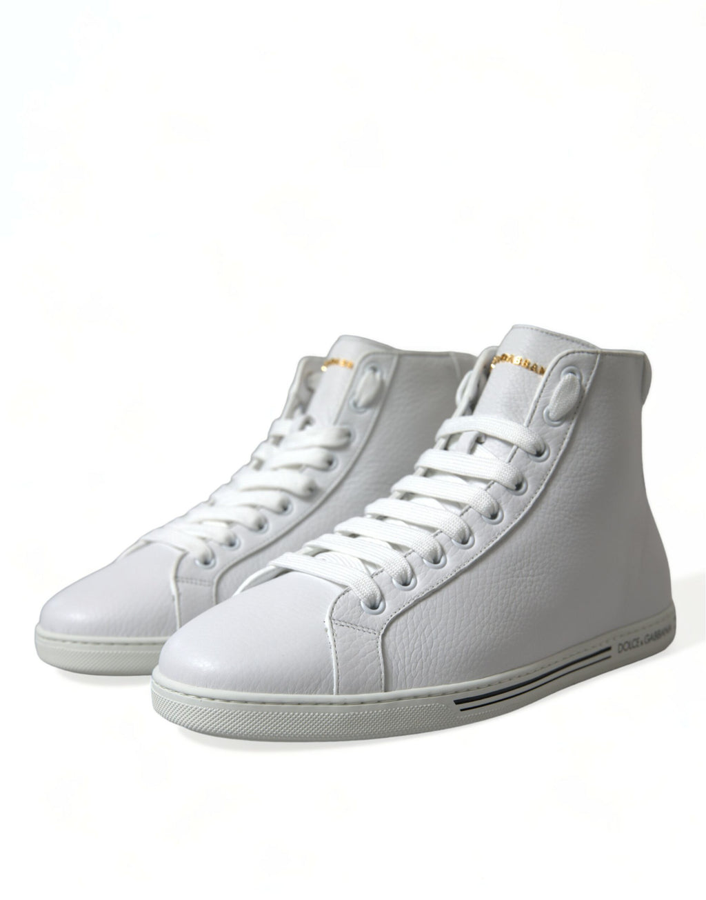 Dolce & Gabbana White Saint Tropez High Top Men's Sneakers Shoes