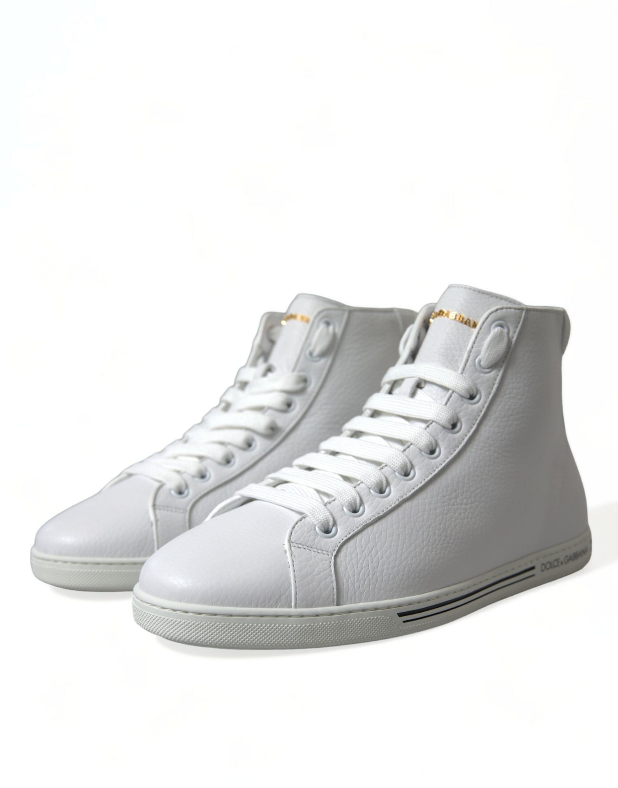 Dolce & Gabbana White Saint Tropez High Top Men's Sneakers Shoes
