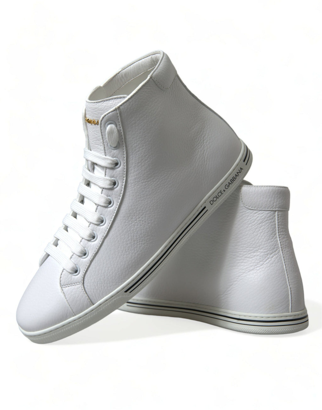 Dolce & Gabbana White Saint Tropez High Top Men's Sneakers Shoes