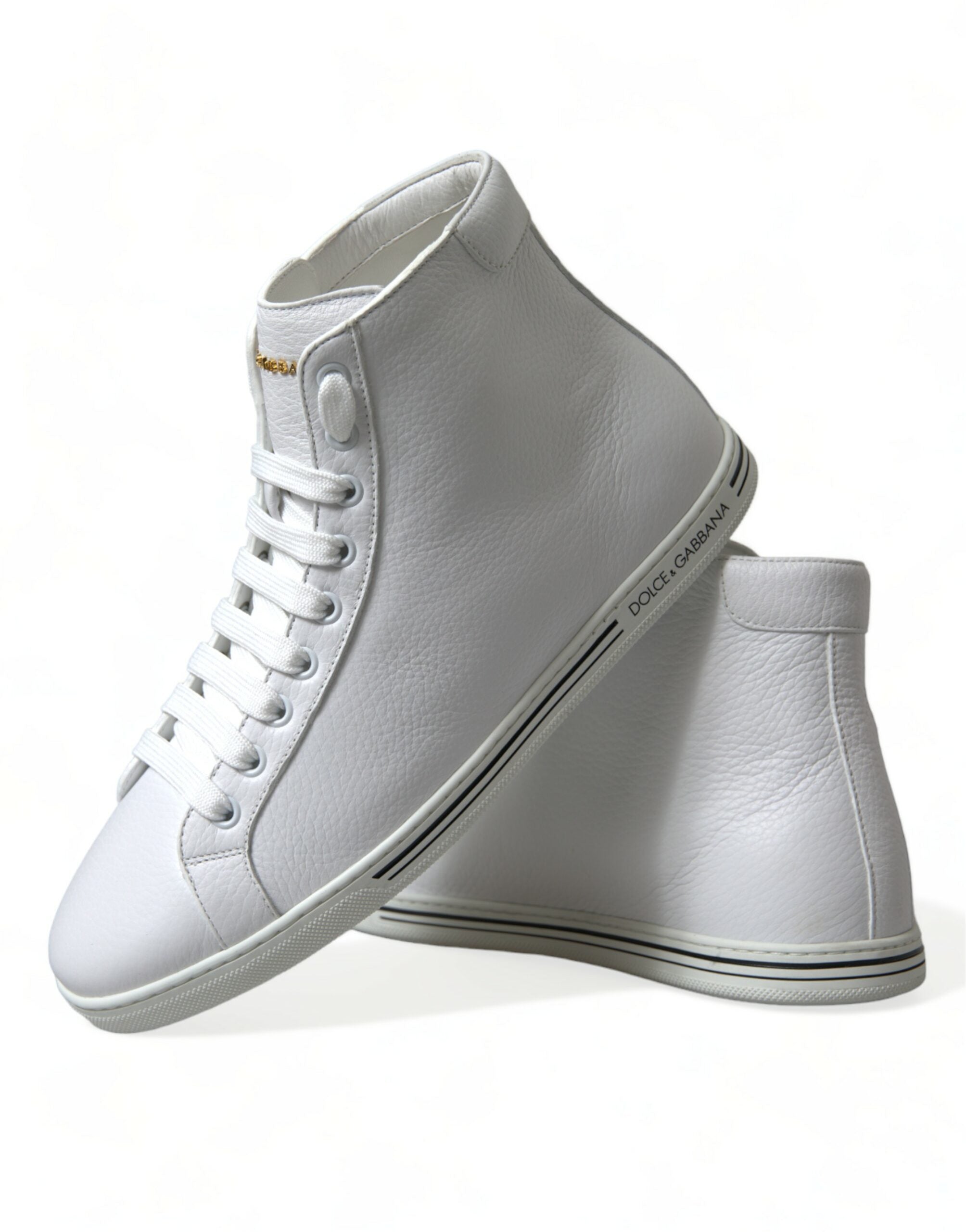 Dolce & Gabbana White Saint Tropez High Top Men's Sneakers Shoes