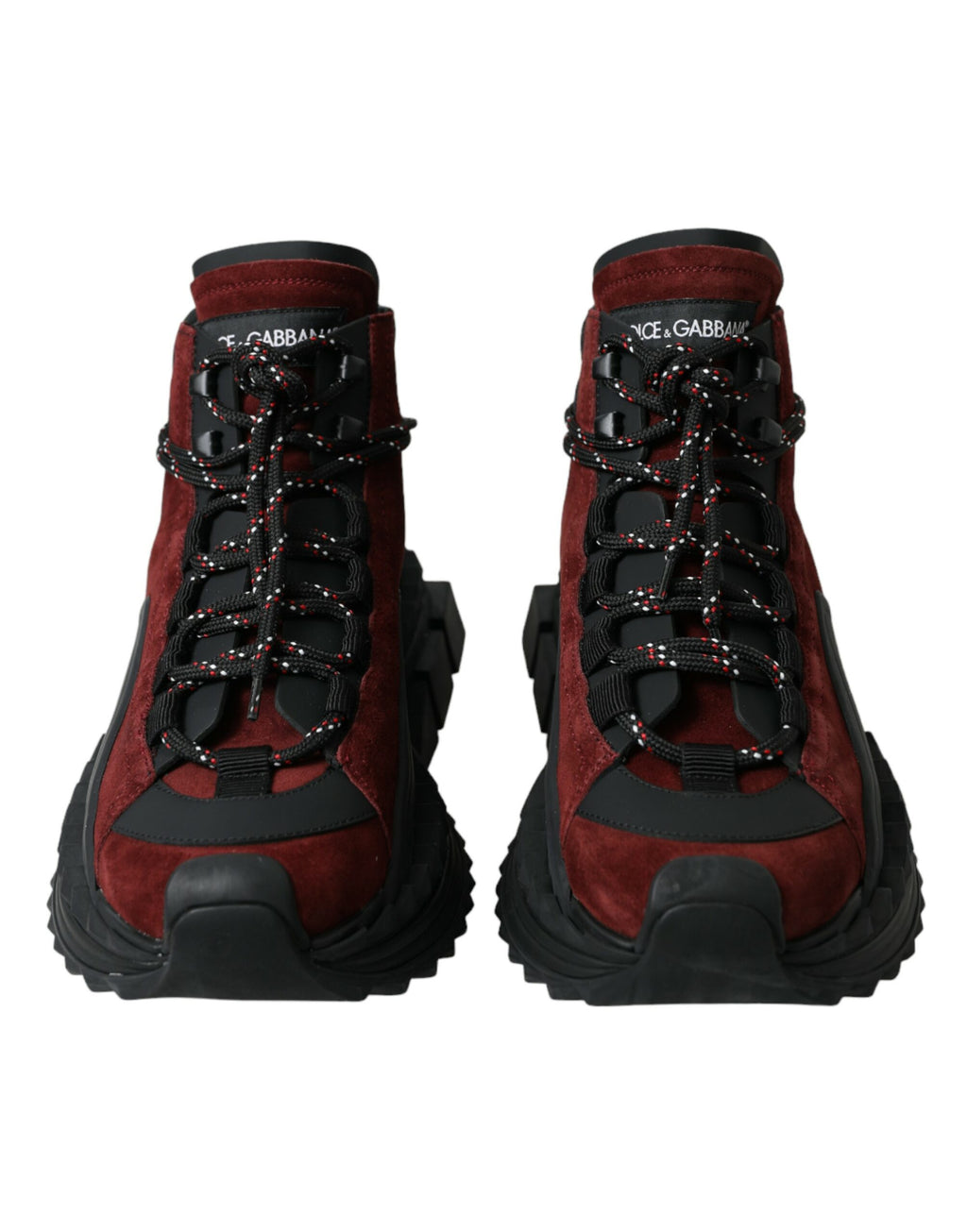 Dolce & Gabbana Burgundy Super King High Top Men's Sneakers Shoes