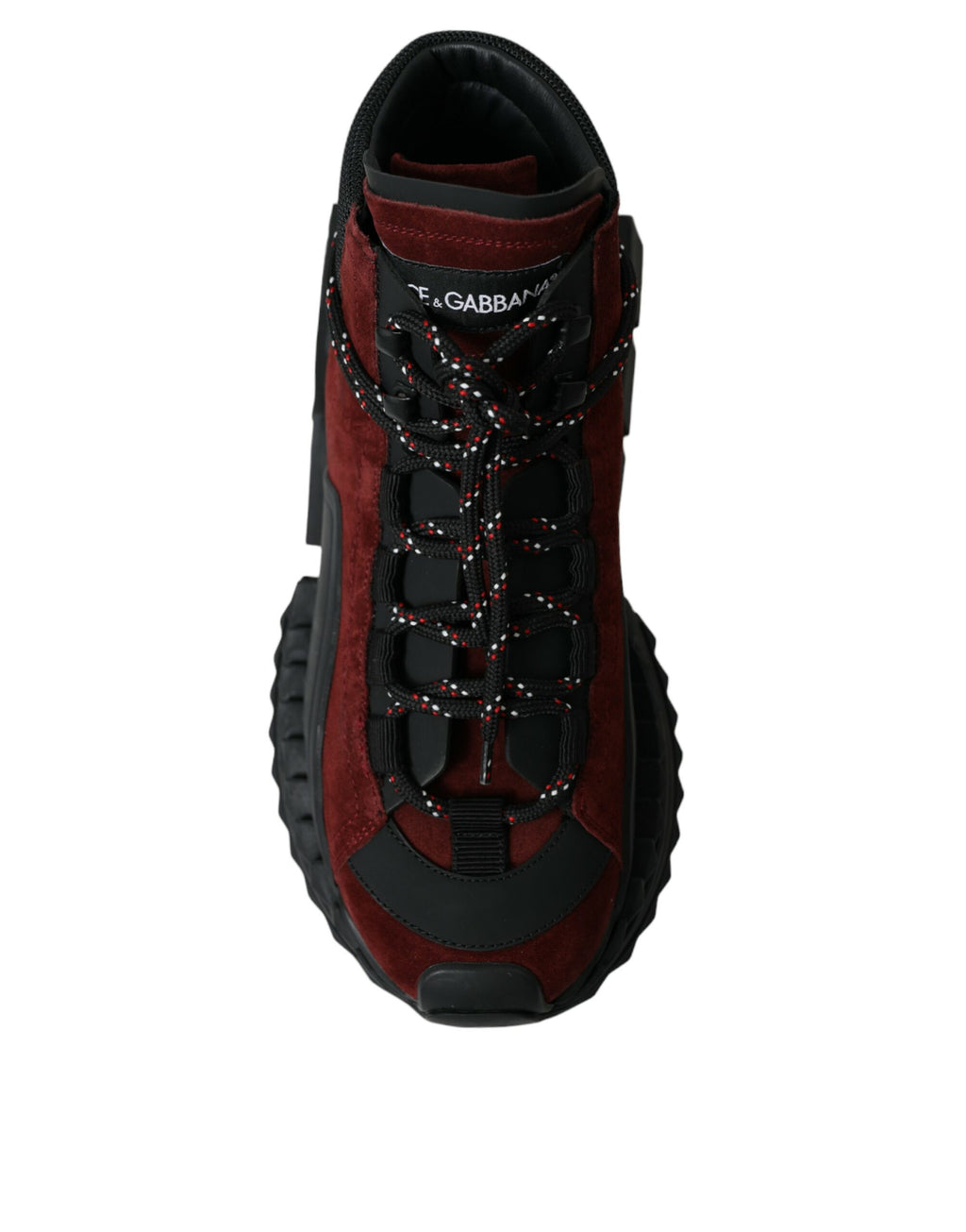Dolce & Gabbana Burgundy Super King High Top Men's Sneakers Shoes