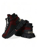 Dolce & Gabbana Burgundy Super King High Top Men's Sneakers Shoes