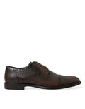 Dolce & Gabbana Braune Exotische Leder Schnürschuhe Oxford Dress Schuhe