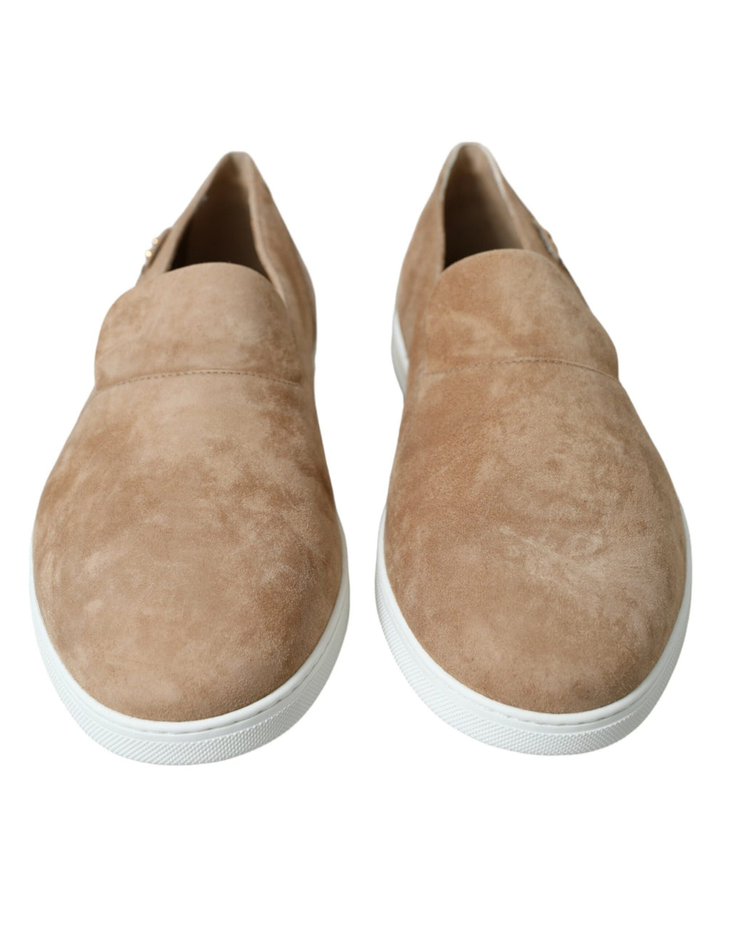 Dolce & Gabbana Beige Suede Caiman Men's Loafers Slippers Shoes