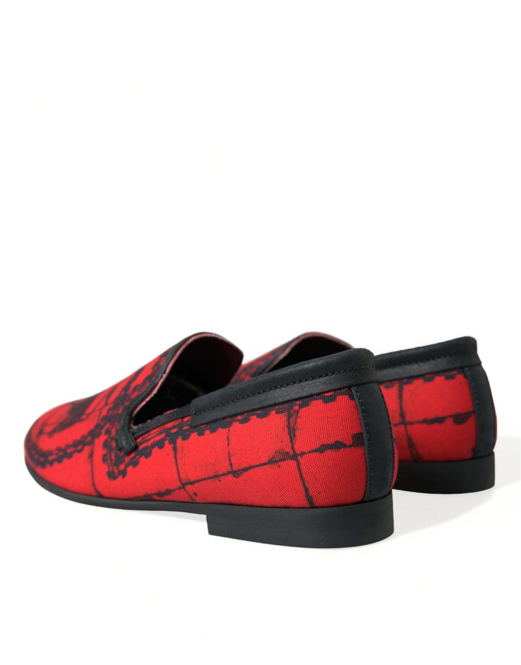 Dolce & Gabbana Rot Schwarz Torero Loafers Pantoffeln Männer Schuhe
