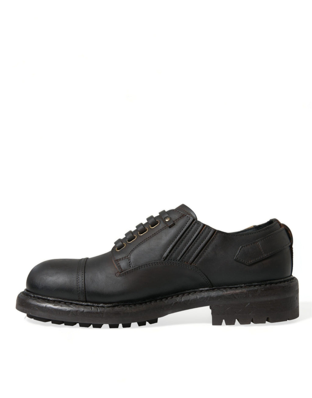 Dolce & Gabbana Brown Leather Lace Up Derby Men's Dress Shoes