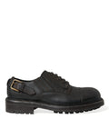 Dolce & Gabbana Brown Leather Lace Up Derby Men's Dress Shoes